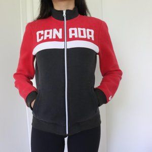 CANADA red white black athletic jacket